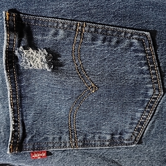 LEVI Blue Jean High Rise Flare Casual Bohemian Hippie 70's Retro Wide Leg Denim - Picture 13 of 16